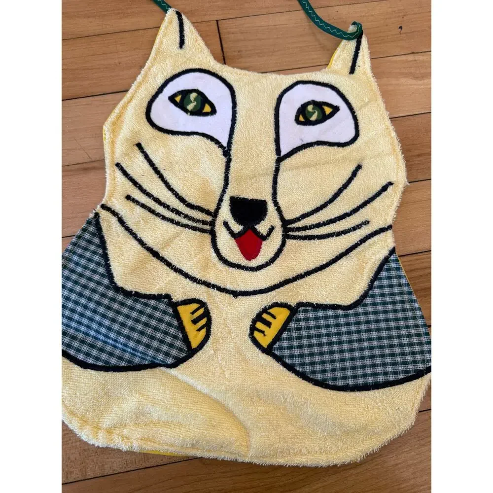 Unique heavy duty animal character‎ bib in yellow